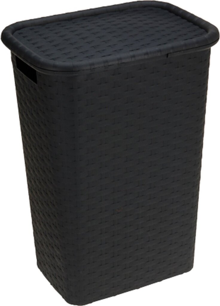 Cesta de lavandería miscelánea con tapa 60L antracita rectangular