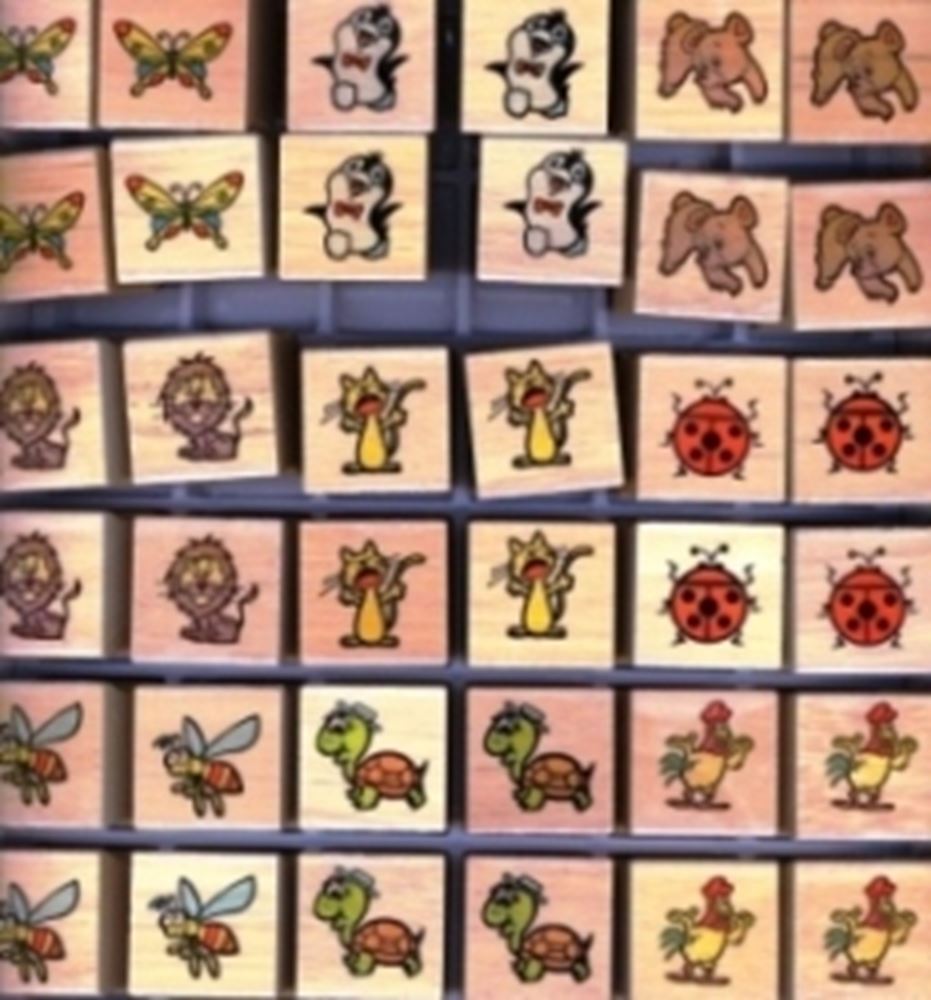Francobolli Dsp animali quadrati (36 pezzi ass)