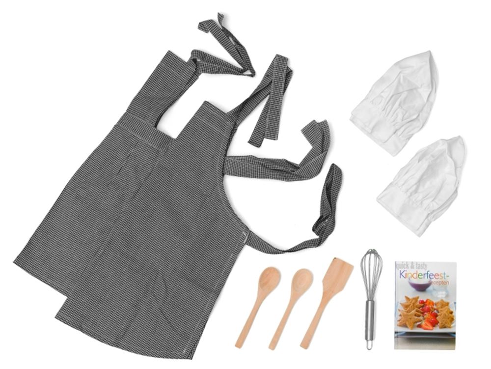 Abbigliamento da chef + accesso per 2 bambini