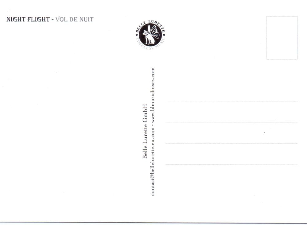 Cartolina illustrata cd01: volo notturno. 6 pezzi