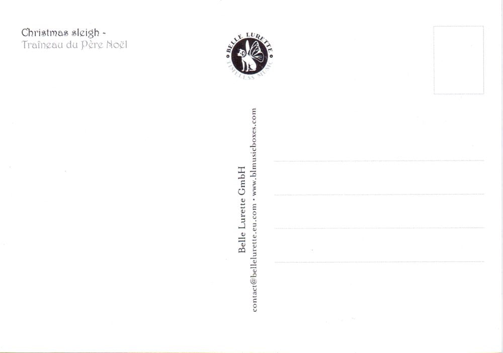 Cartolina illustrata cd09: slitta natalizia 6 pz