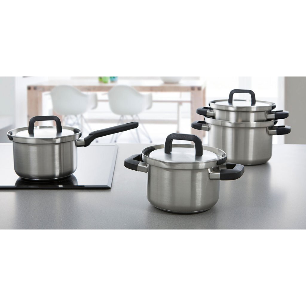 BK BK Flow Flow Cool Pan set in acciaio inossidabile a 4 pezzi
