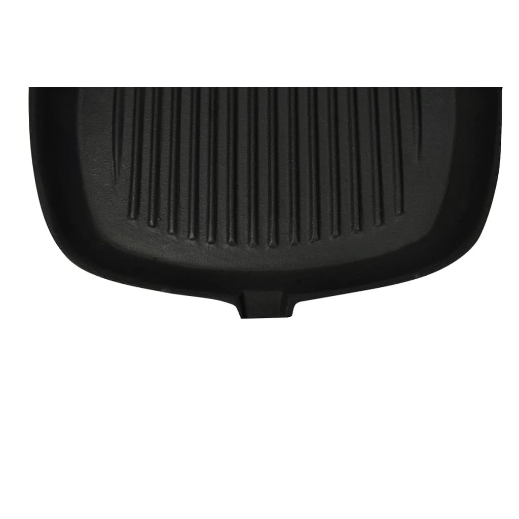 Vidaxl Grill Pan con mango de madera de hierro fundido de 20x20 cm