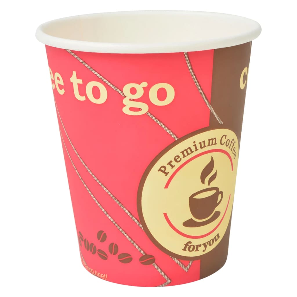 Vidaxl Desechable Coffee Cazs Paper 240 ml (8 oz) 1000 PCS