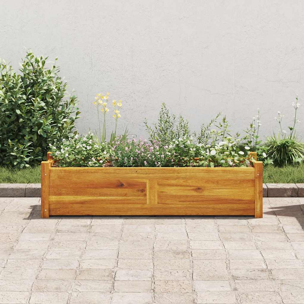 Vidaxl Planning Box elevada 100x30x25 cm acacia madera