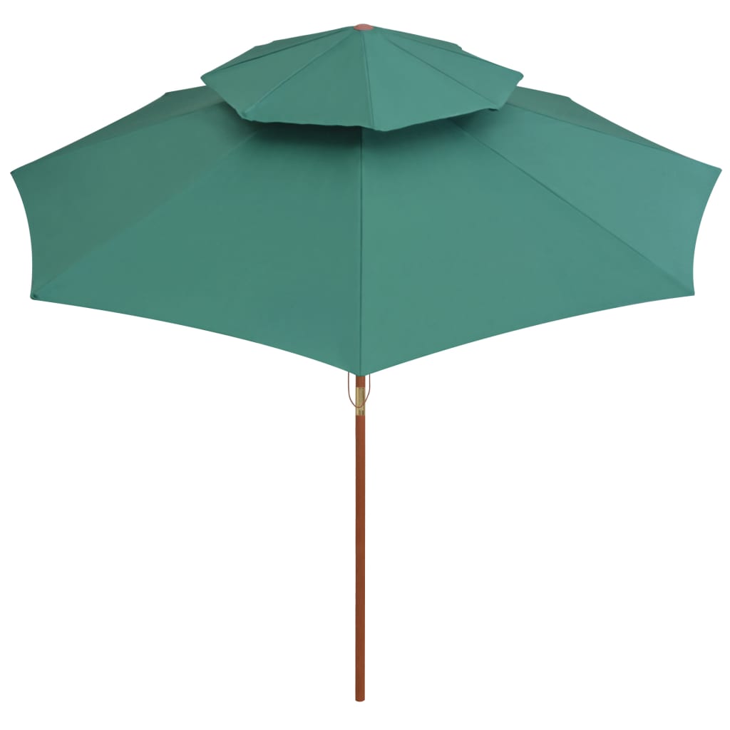 Vidaxl Parasol 270x270 cm Pole de madera verde