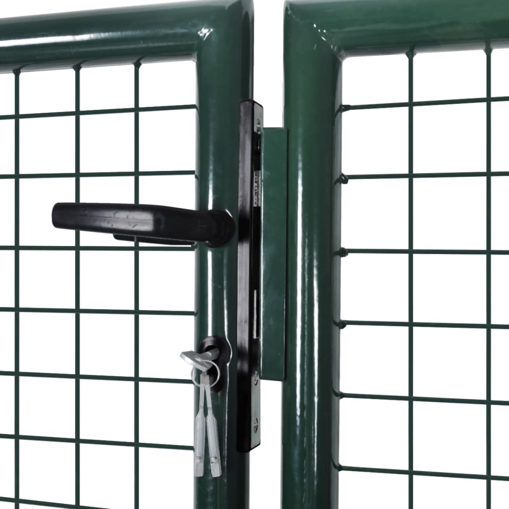 Porta Vidaxl 306x150 cm in acciaio verde