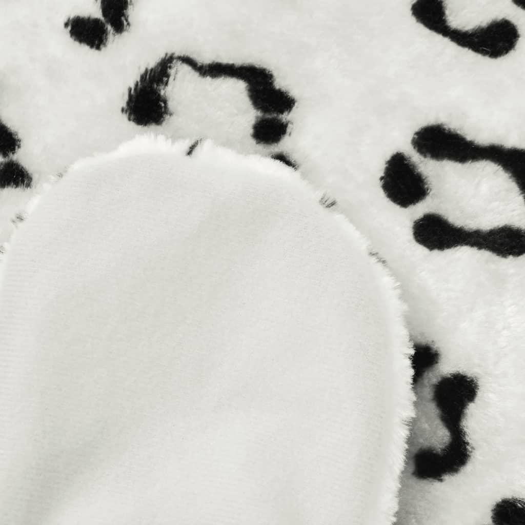Vidaxl Leopard Flooring Plush 139 cm blanco