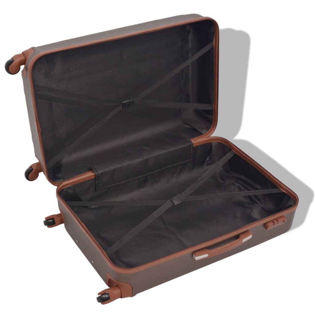 Vidaxl Case de rodadura dura Brown 4-DLG