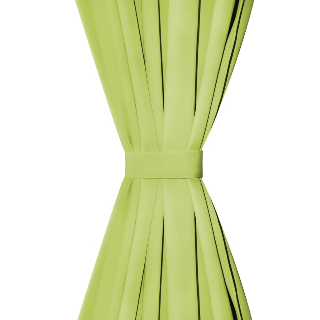 Tende da micro-satina vidaxl con loop 140x245 cm verde 2 m