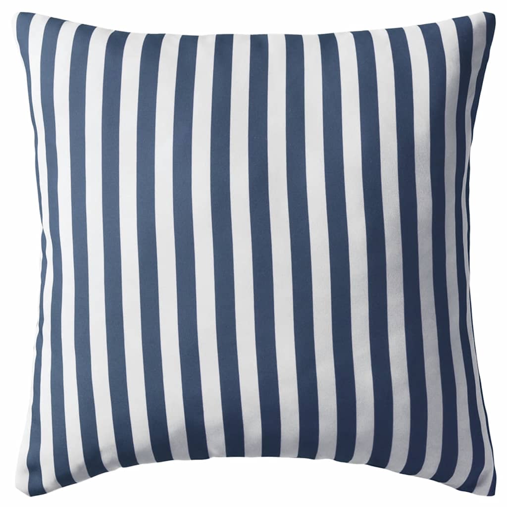 Vidaxl cuscini da esterno 45x45 cm a strisce blu navy 2 pezzi