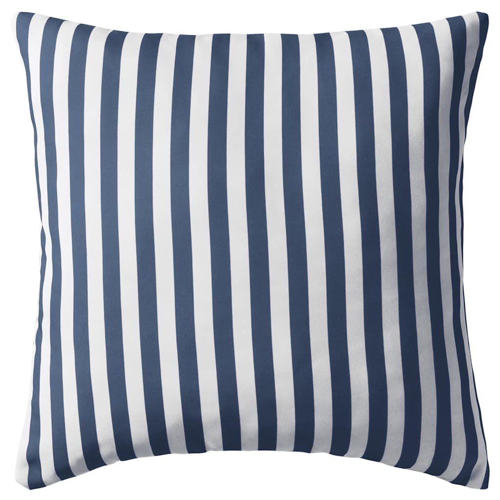 Vidaxl cuscini da esterno 45x45 cm a strisce blu navy 4 pezzi