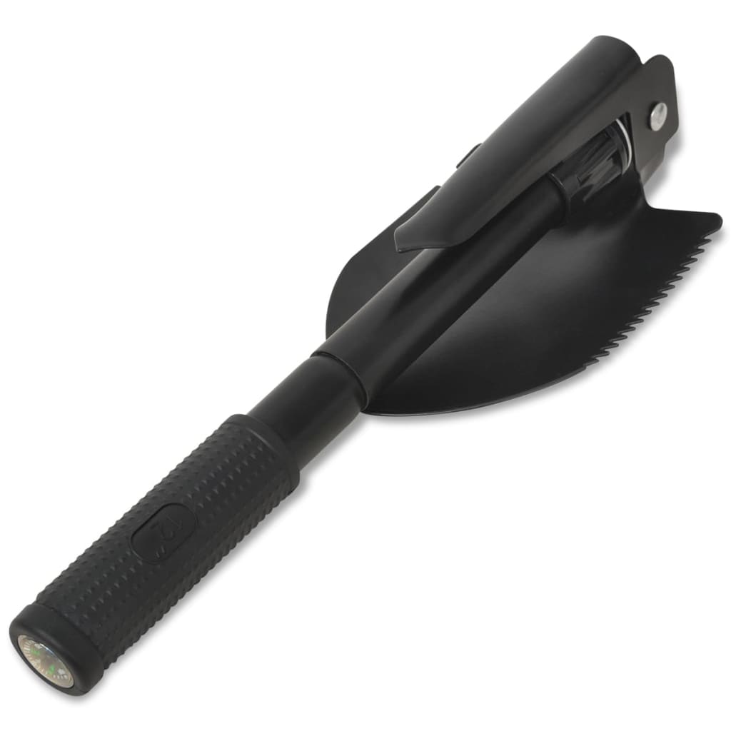 Vidaxl plegable SCOOP DE ACERO DE CARBONO Negro