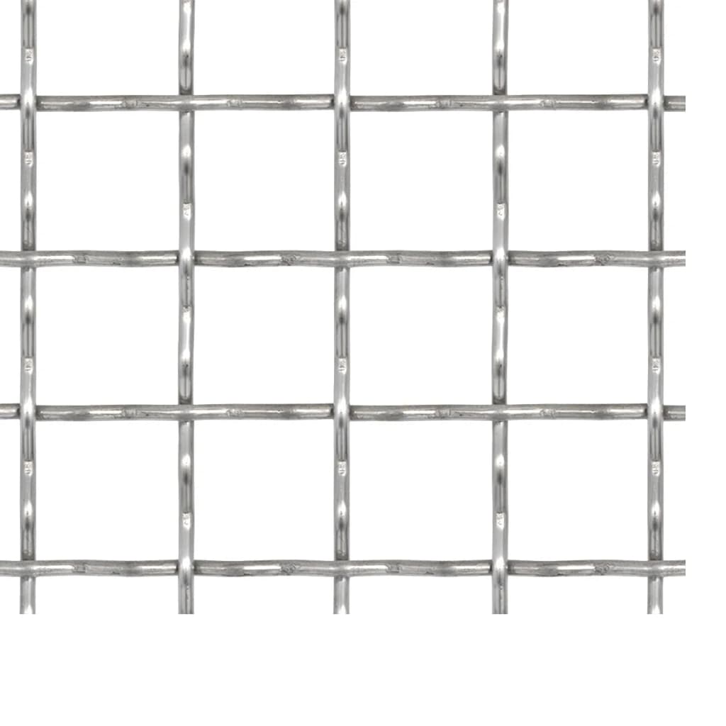 Vidaxl draadhek geweven gaas 50x50 cm 11x11x2 mm roestvrij staal