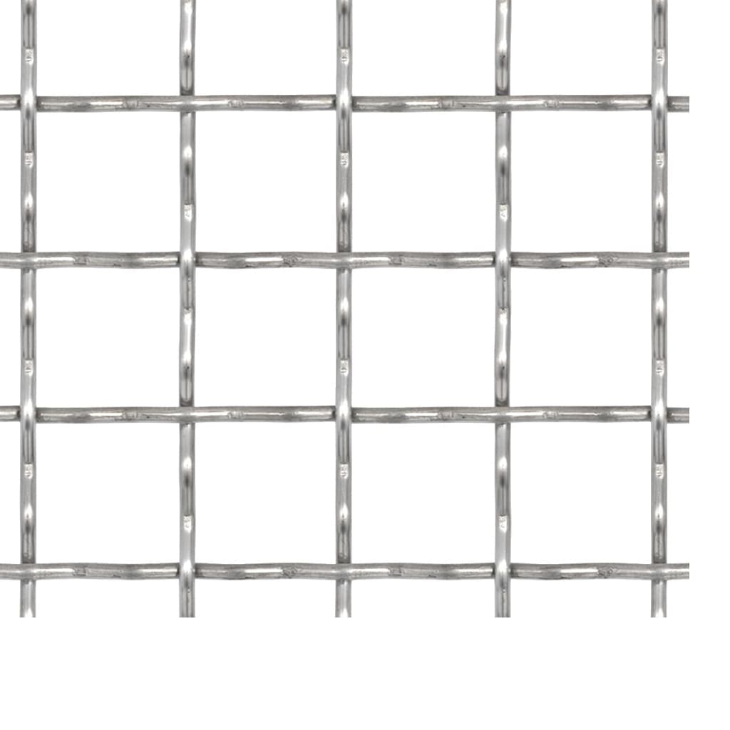 Malla de compuerta de alambre de Vidaxl 100x85 cm 21x21x2.5 mm de acero inoxidable