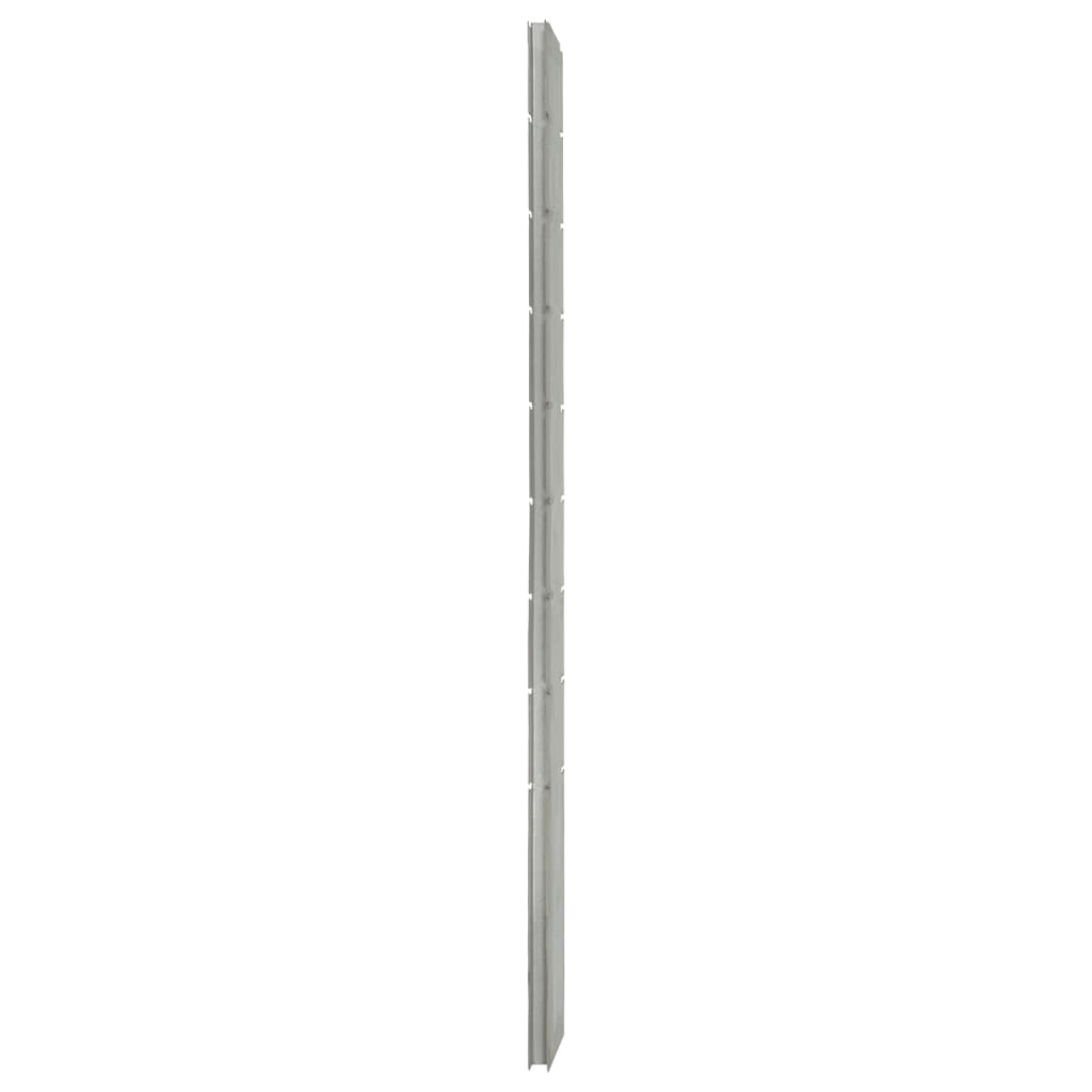 Vidaxl Schanskorfpaal 220 cm de acero galvanizado de color plateado