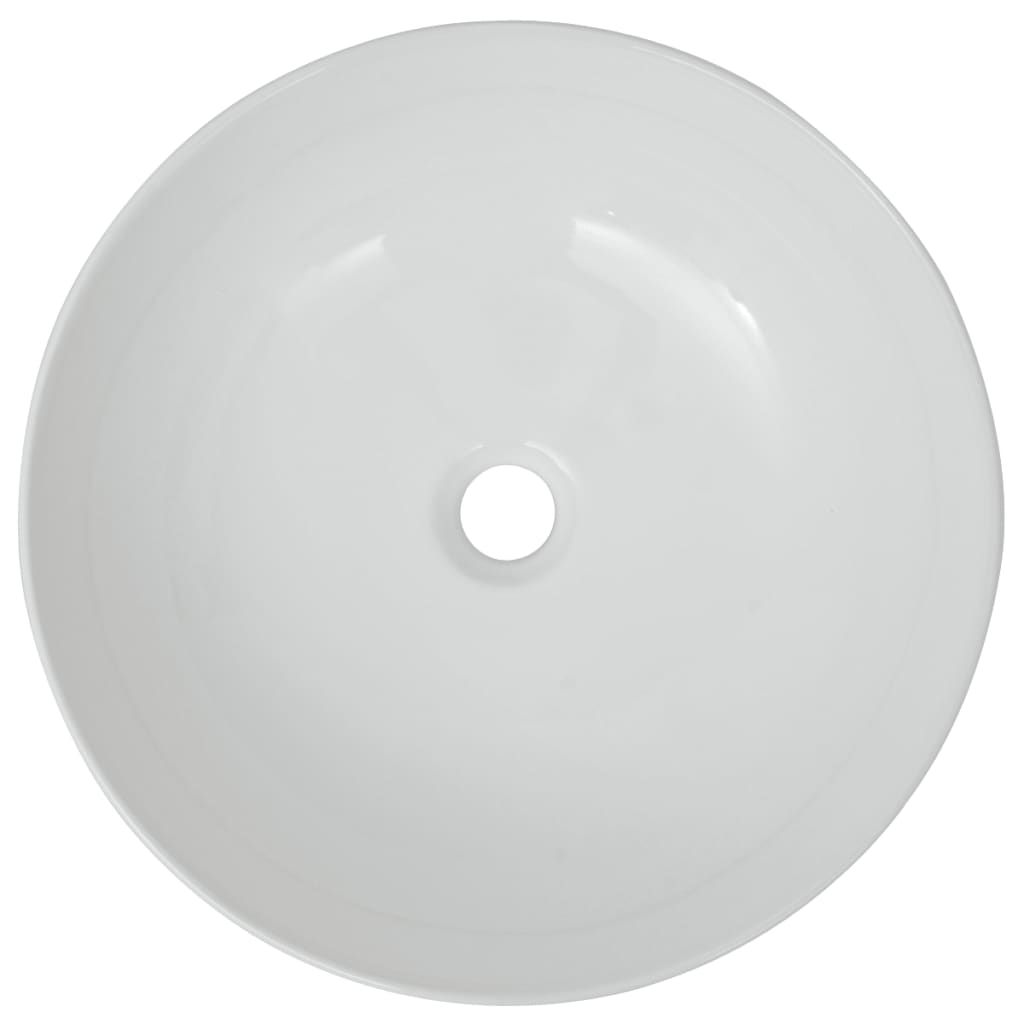 Vidaxl Washbasin Round White 41.5x13.5 cm ceramica