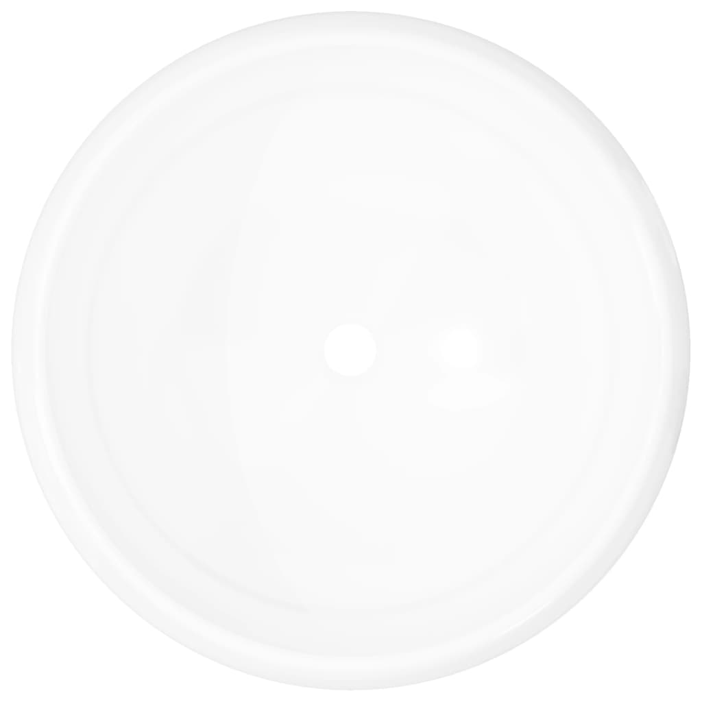 Vidaxl Washbasin Round 40x15 cm Bianco in ceramica