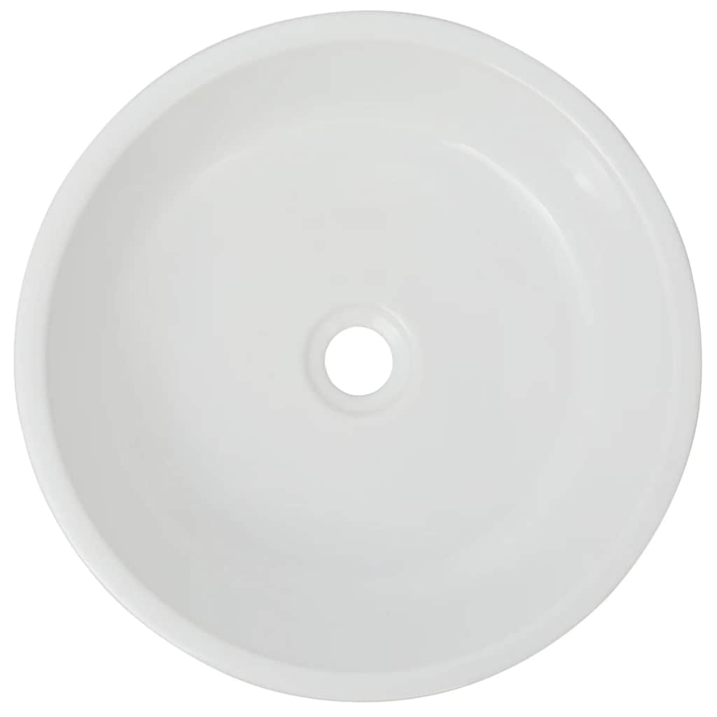 Vidaxl wastafel rond wit 42x12 cm keramiek