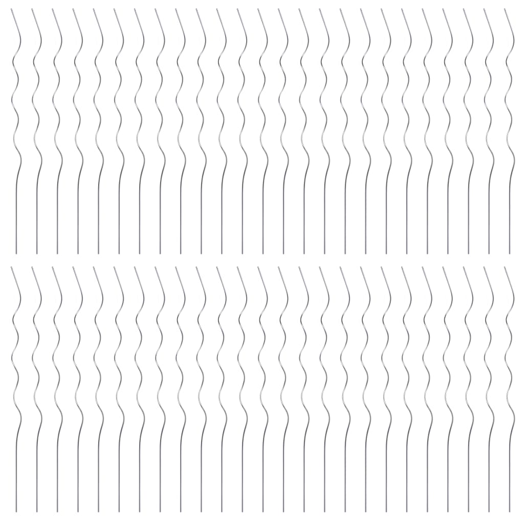 VIDAXL Plain Stick Spiral 110 cm Acciaio zincato 50 m