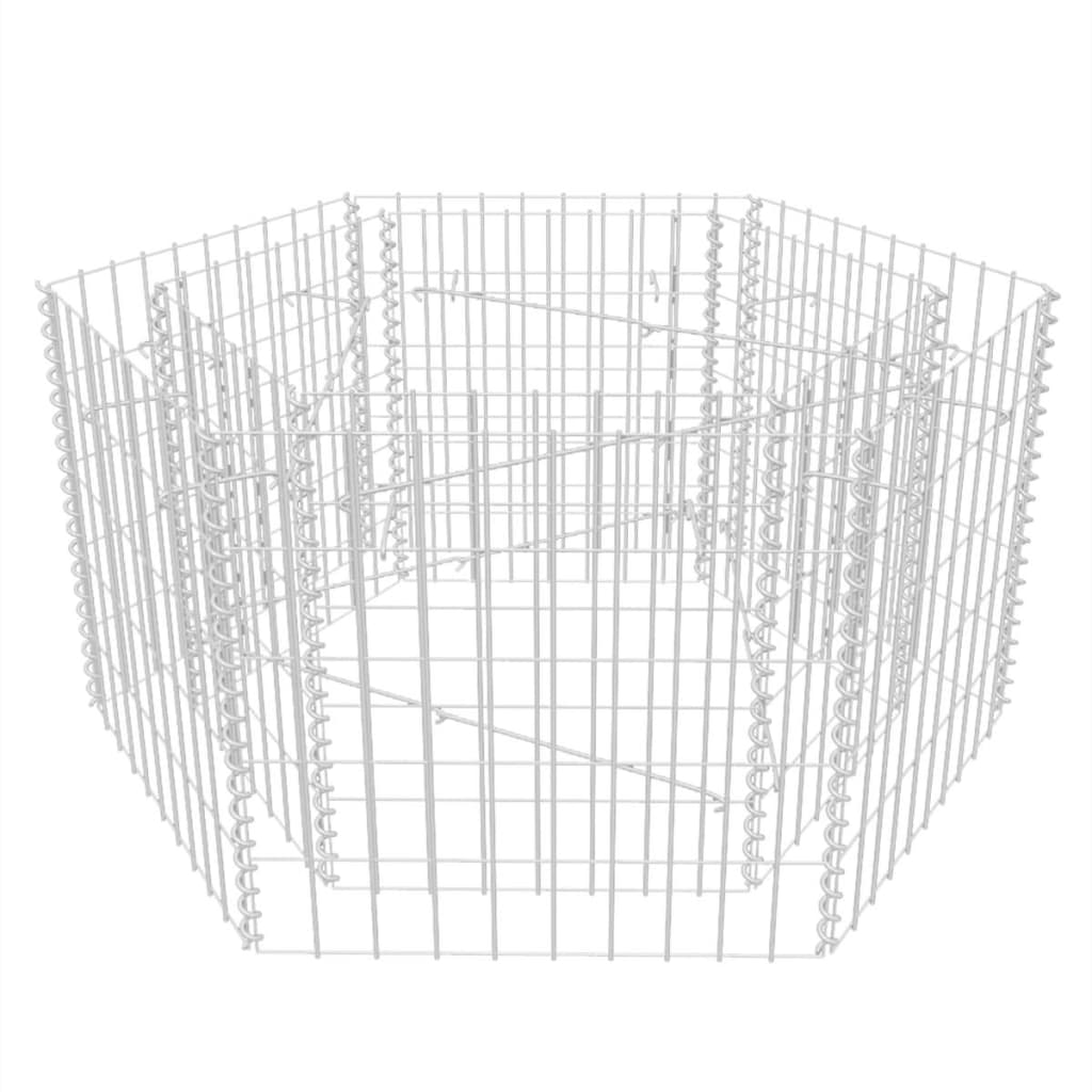 Plantador de gabion vidaxl insentándose hexagonal 100x90x50 cm