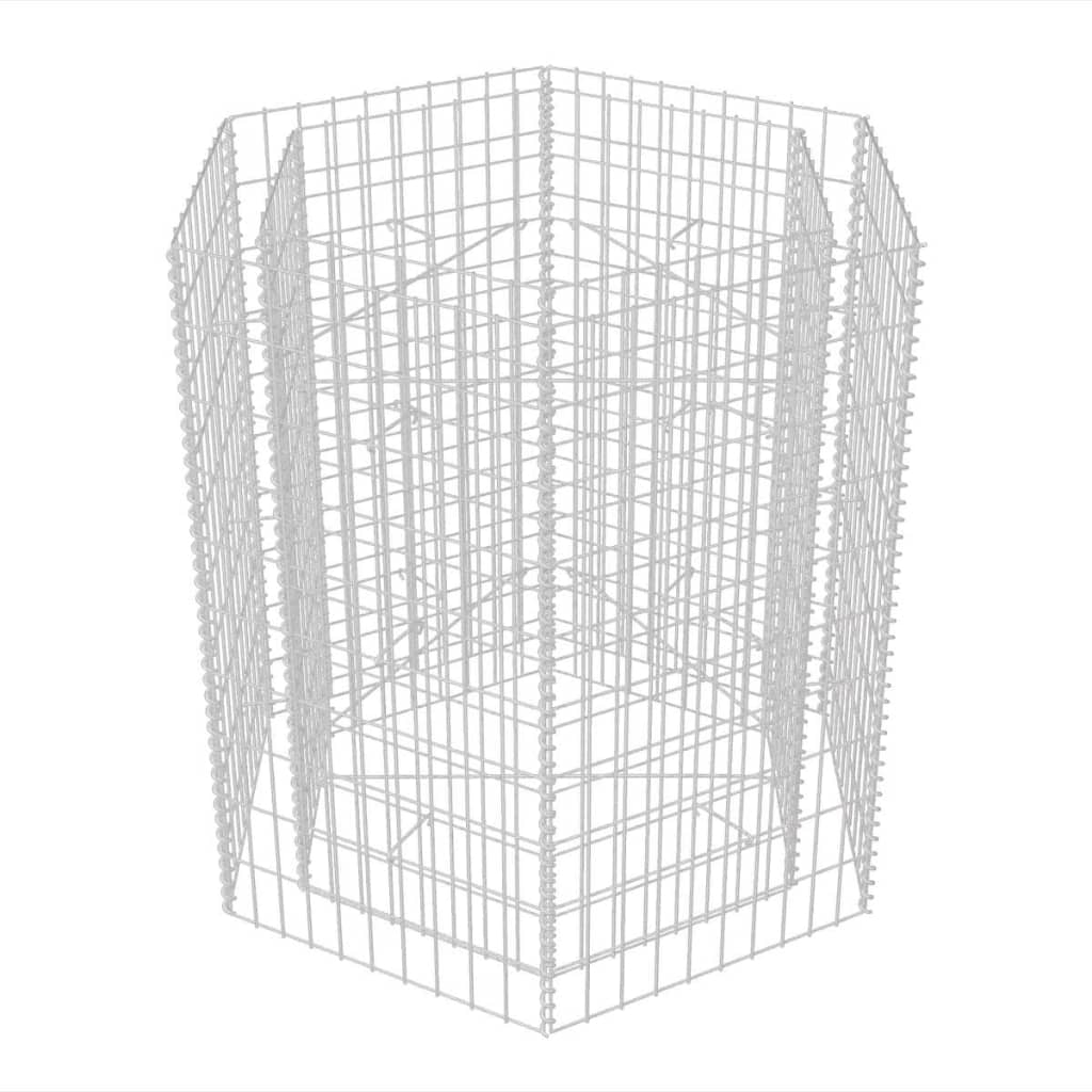 Plantador de gabión Vidaxl Insent Hexagonal 100x90x100 cm