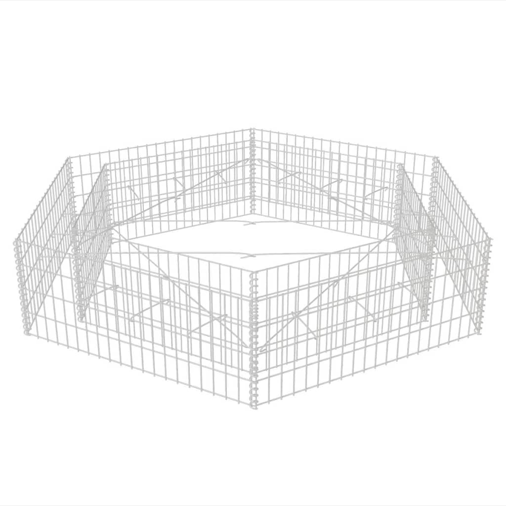 Vidaxl Gabion piantatrice esagonale insensibile 200x173x40 cm