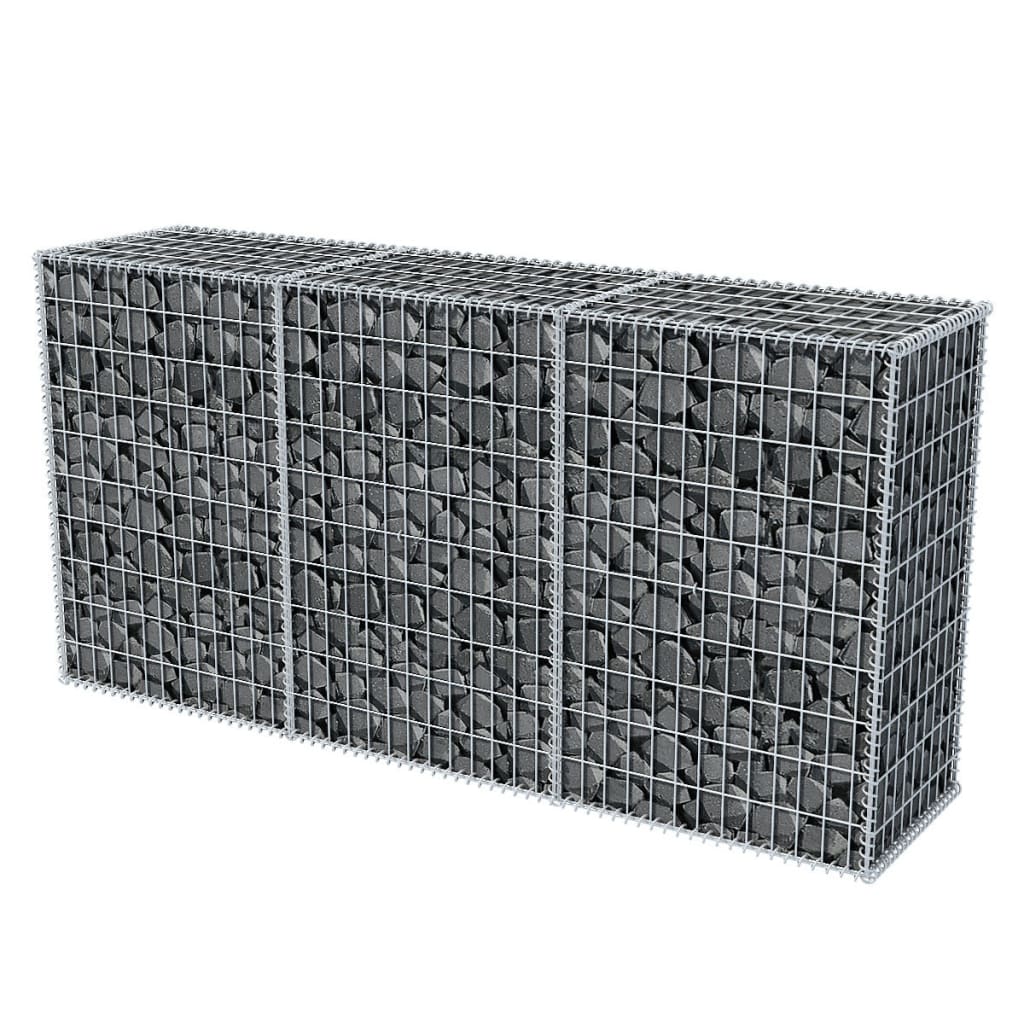 Canasta de gabion vidaxl 200x50x100 cm de acero galvanizado