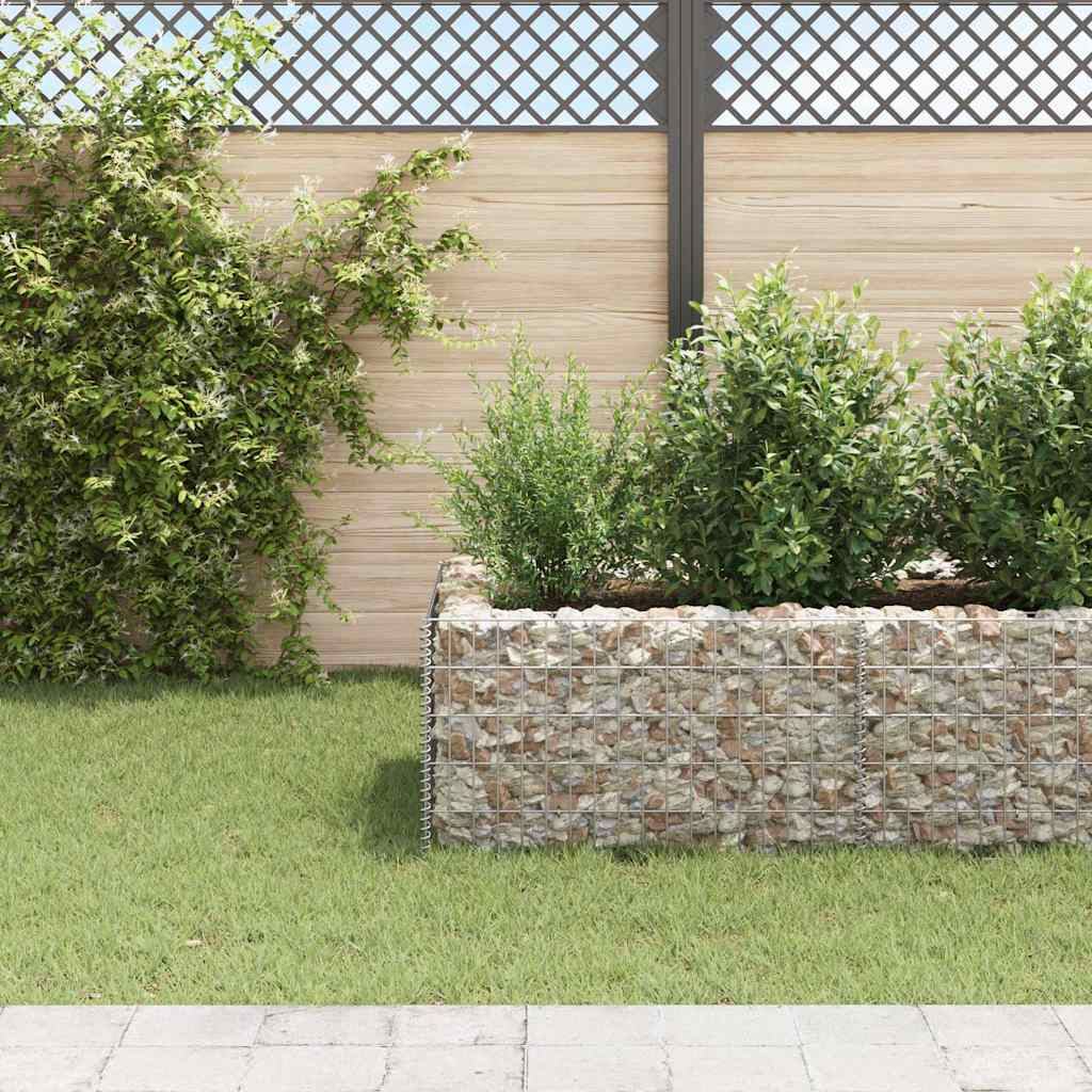 Vidaxl Gabion Planning Box elevada 360x90x50 cm de acero