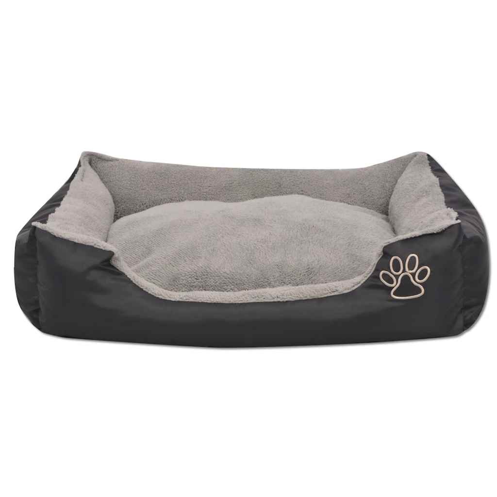 Cama de perros de Vidaxl con almohada acolchada l Negro