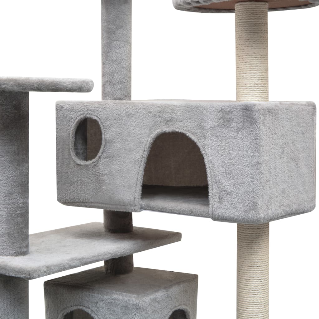 Vidaxl rascador para gatos con postes rascadores de sisal 125 cm gris