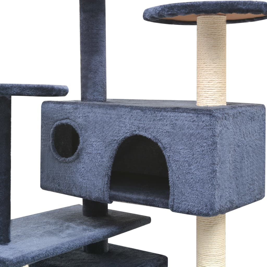 Vidaxl Cat Grakeding Post con graffi sisal 125 cm blu scuro