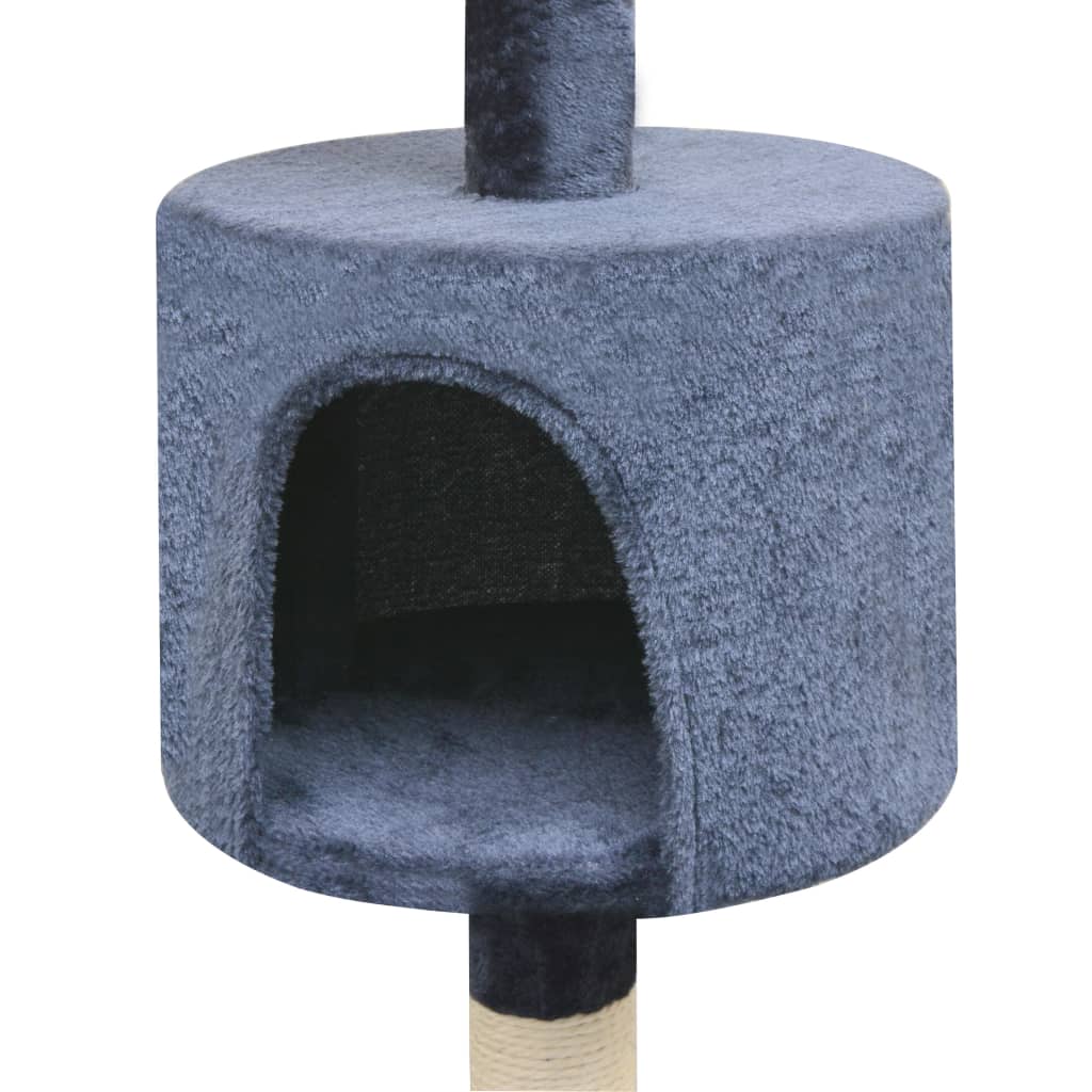 Vidaxl Cat Grakeding Post con graffi sisal 125 cm blu scuro