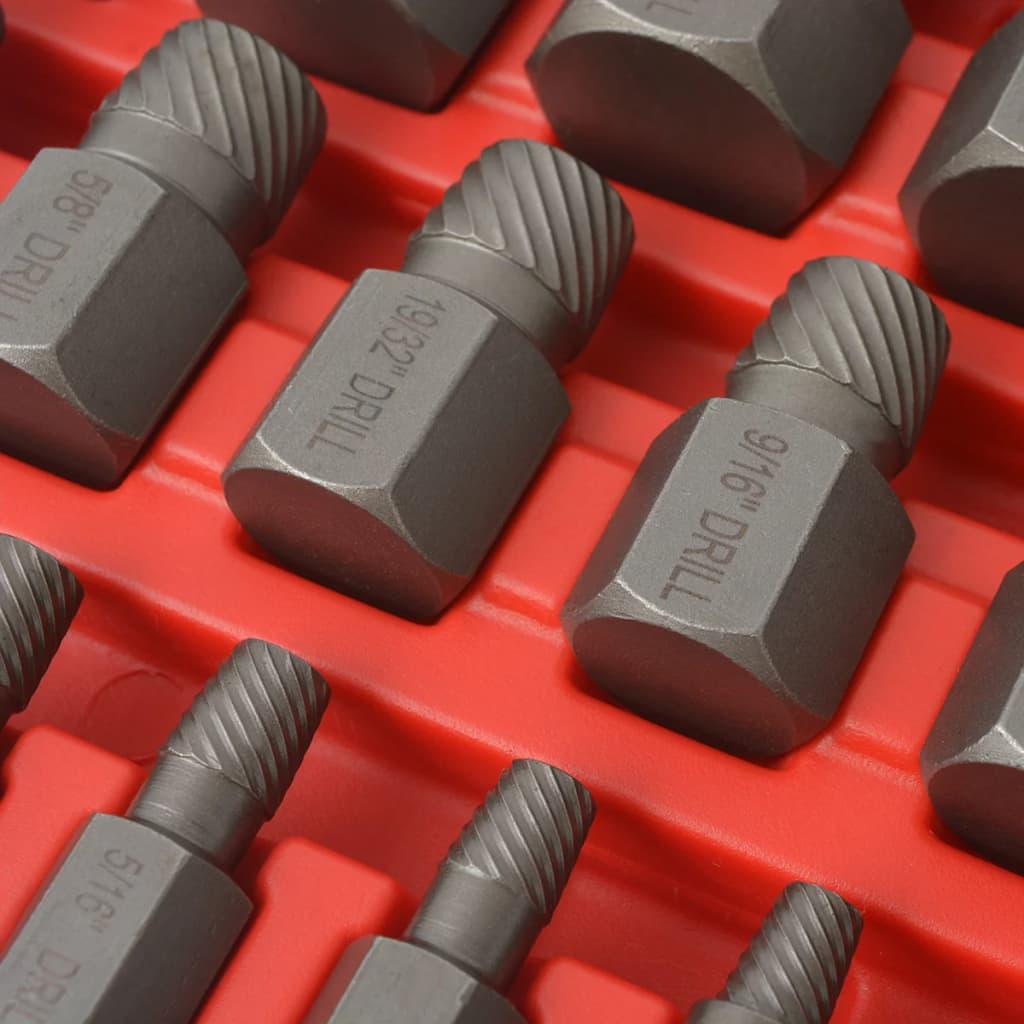 Establecimiento de tornillo Vidaxl Juego de acero de 25 piezas
