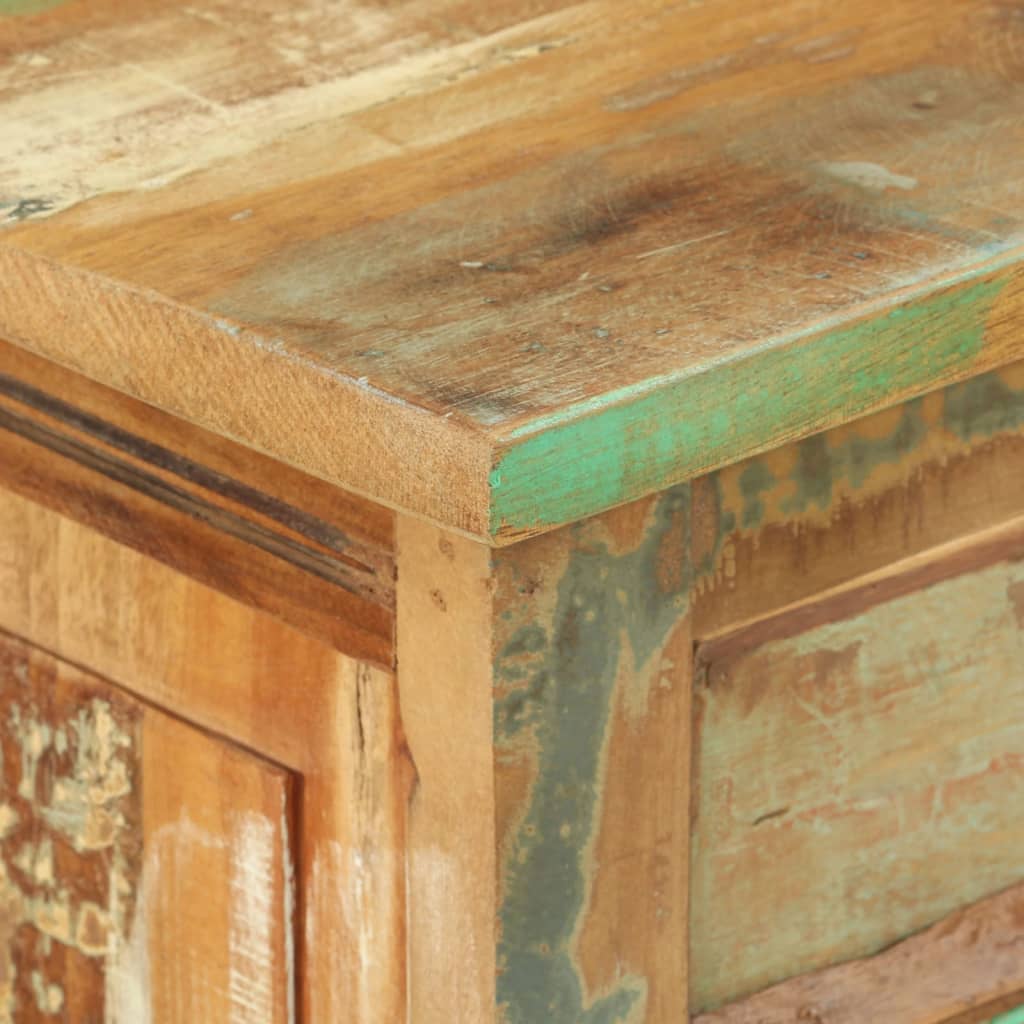 Gabinete de zapato Vidaxl con cajón de 4 capas de madera reciclada sólida