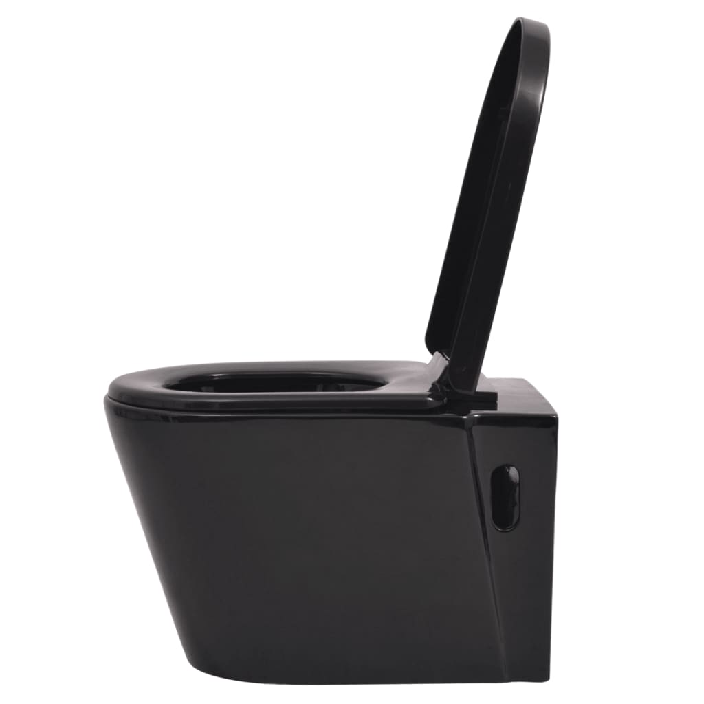 Vidaxl Impiccing igienico ceramico nero