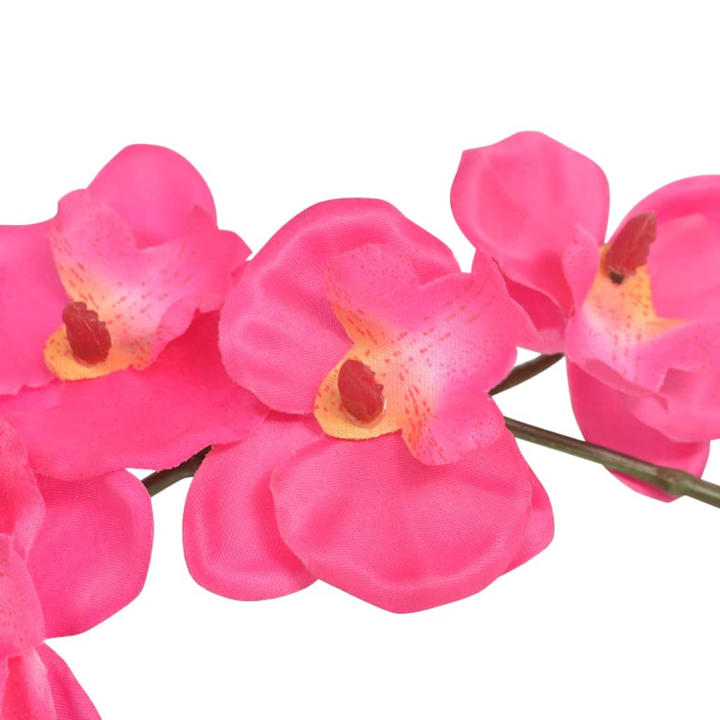 Vidaxl Orquídea de planta artificial con maceta de 30 cm rojo