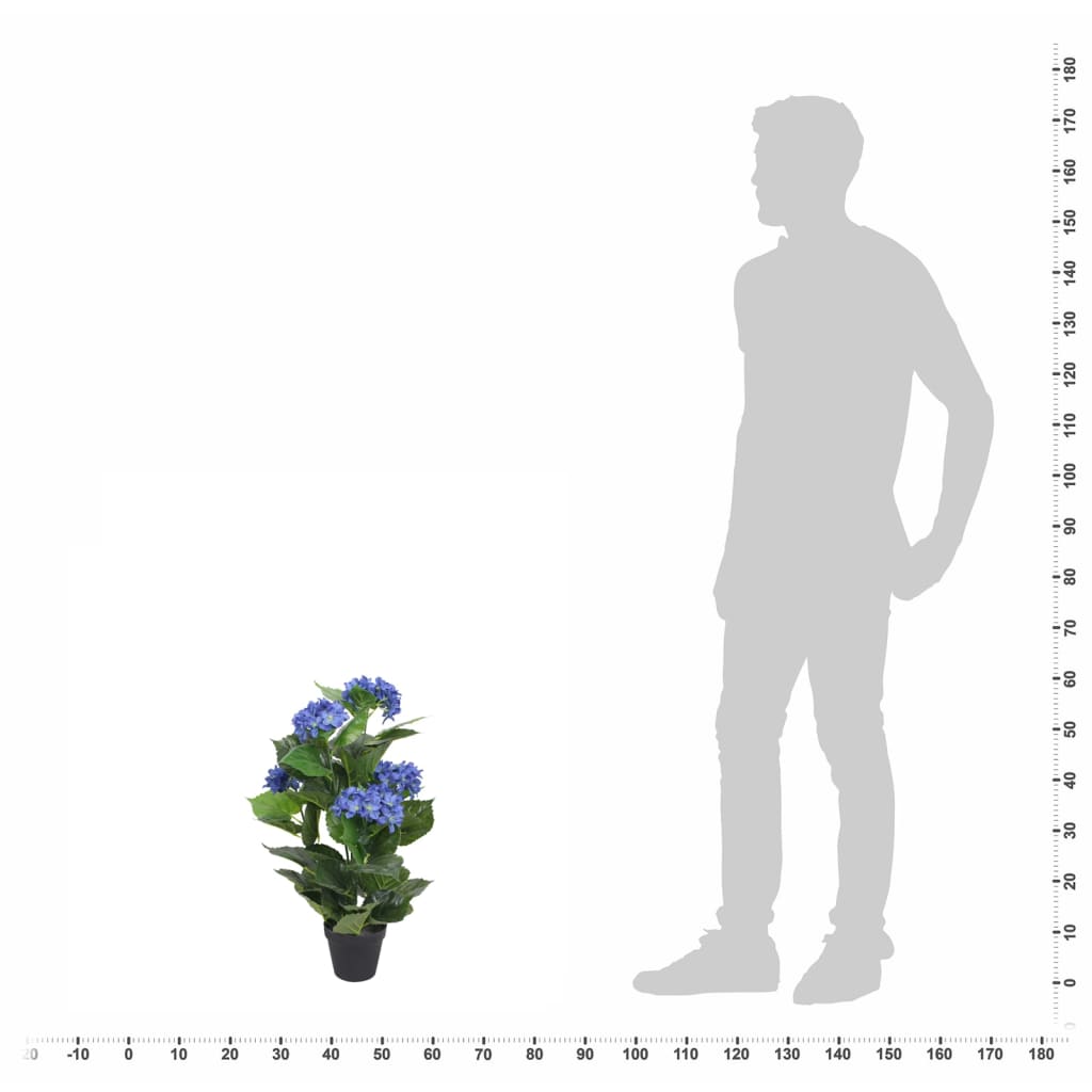 Vidaxl Art Hortensia Plant con pentola 60 cm blu