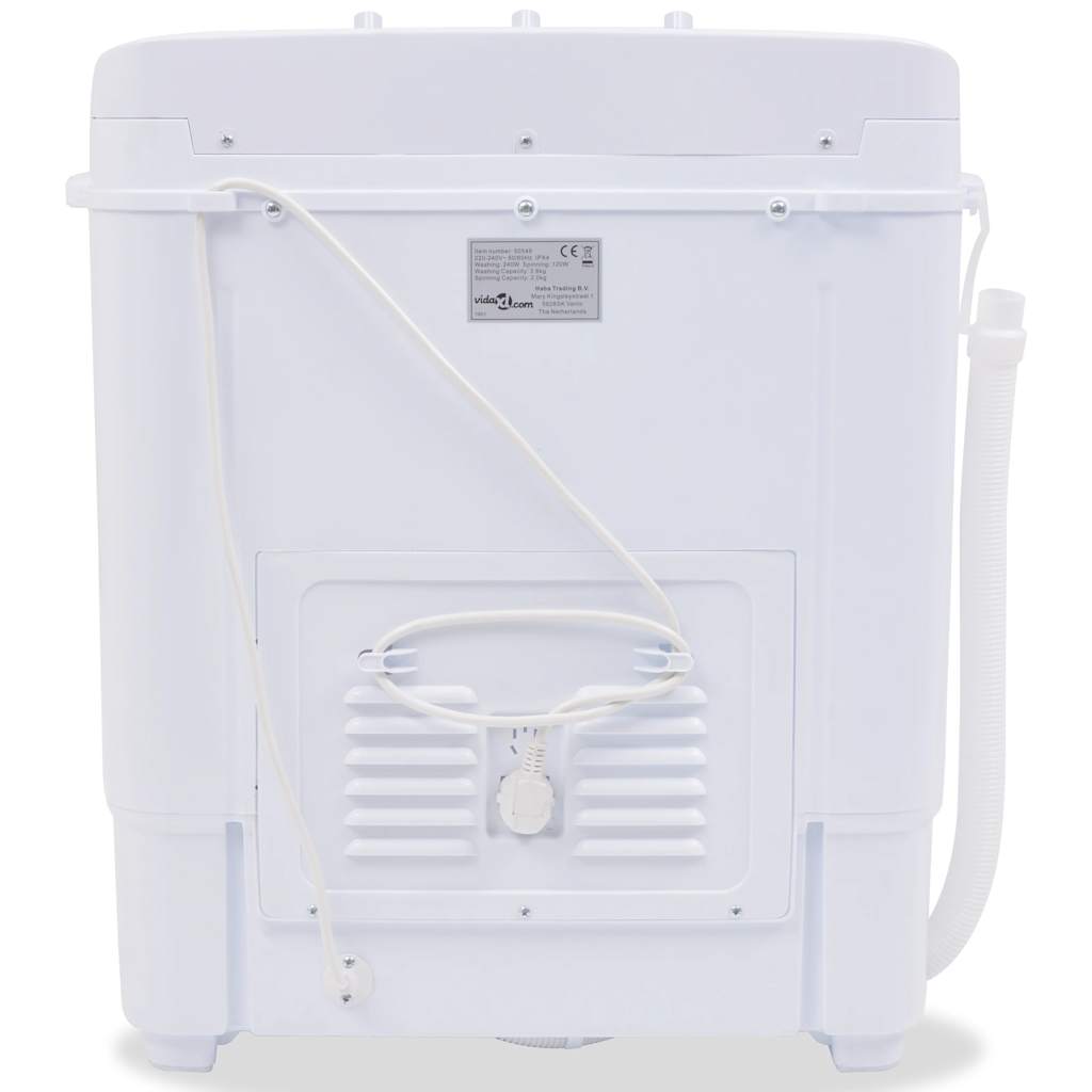 Mini lavadora Vidaxl con tambor doble 5.6 kg