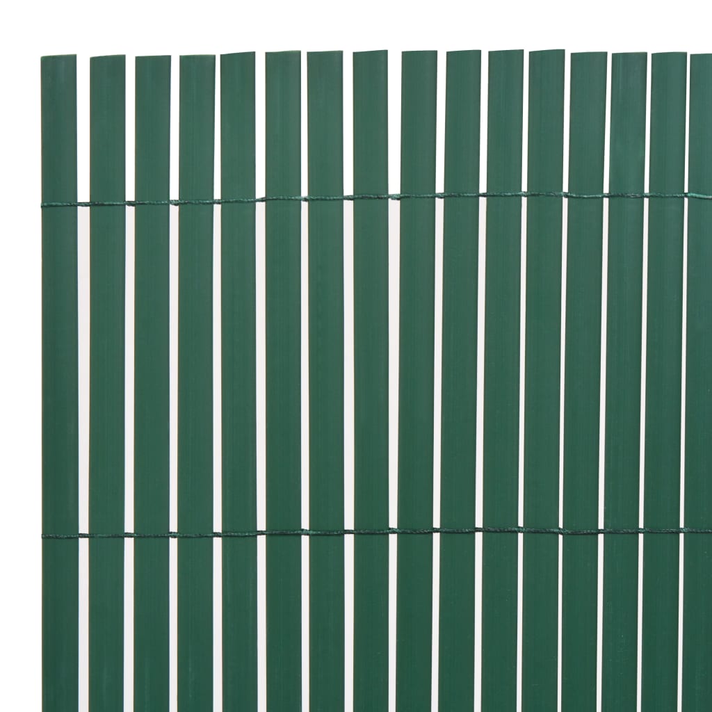 Vidaxl Garden Fencing Doble -lado 90x500 CM PVC Green