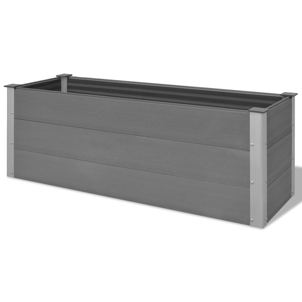 Plantador Vidaxl elevado 150x50x54 cm HKC Gray