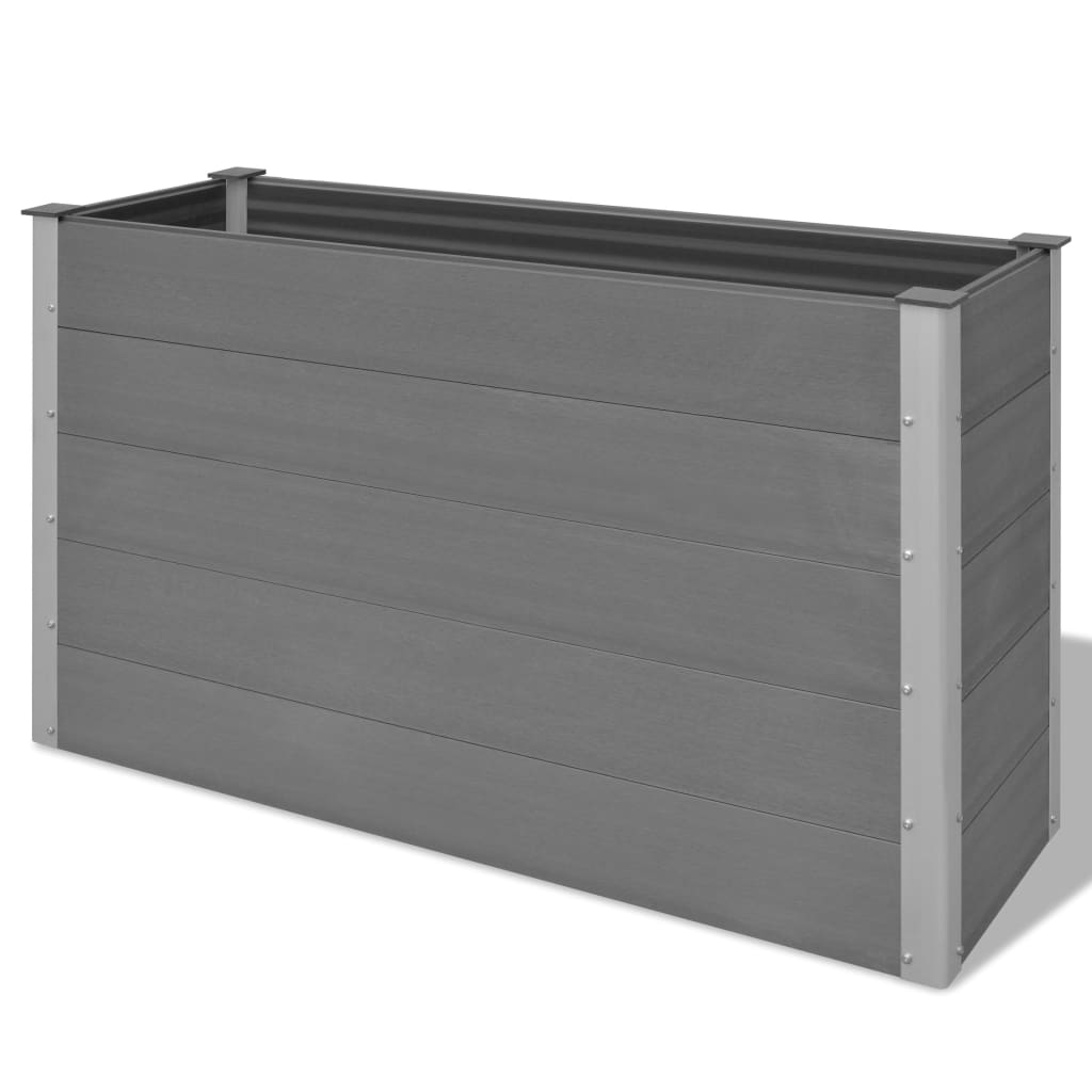 Plantador Vidaxl elevado 150x50x91 cm HKC Gray