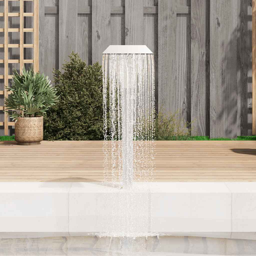 Vidaxl Fuente de piscina 50x30x90 cm de acero inoxidable de color plateado