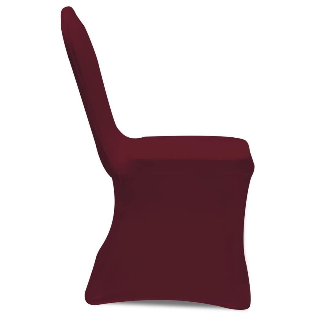 Vidaxl stoelhoezen stretch bordeauxrood 100 st