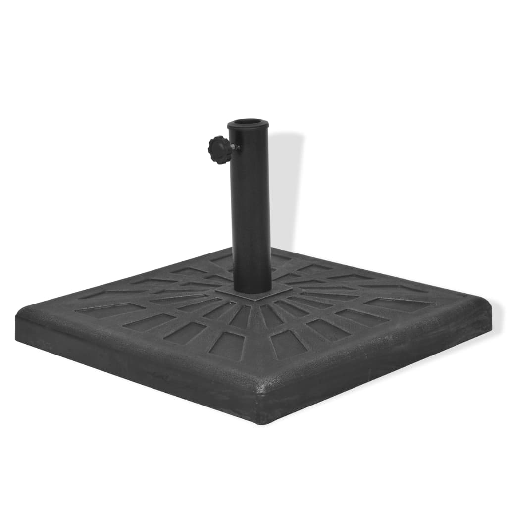 Vidaxl Parasol Foot Square 12 kg Resina Nera