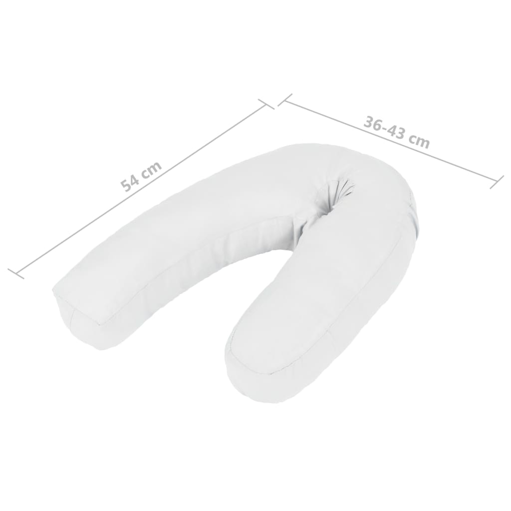 Vidaxl Cojón de embarazo J en forma de J (36-43) CM White