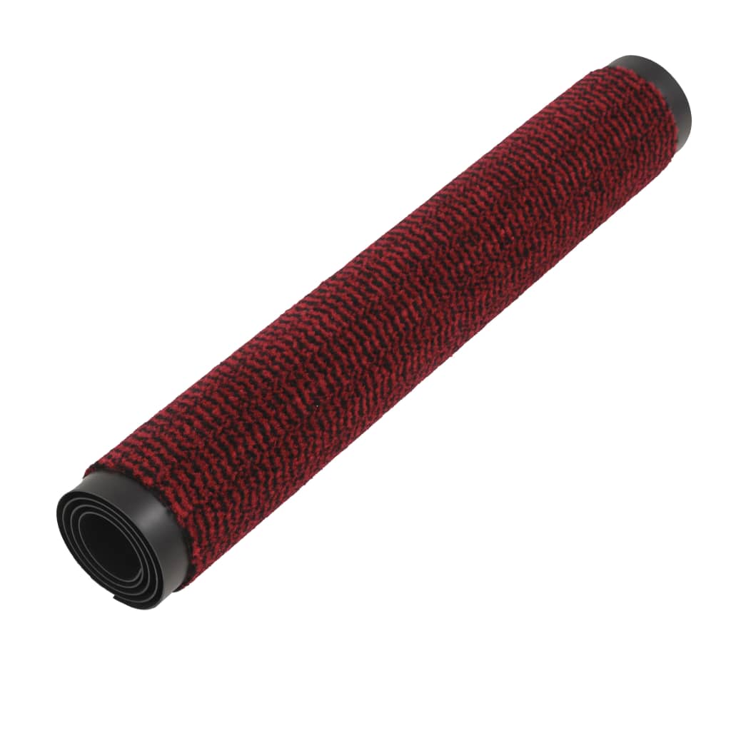 Vidaxl droogloopmat rectangular mechón 60x90 cm rojo