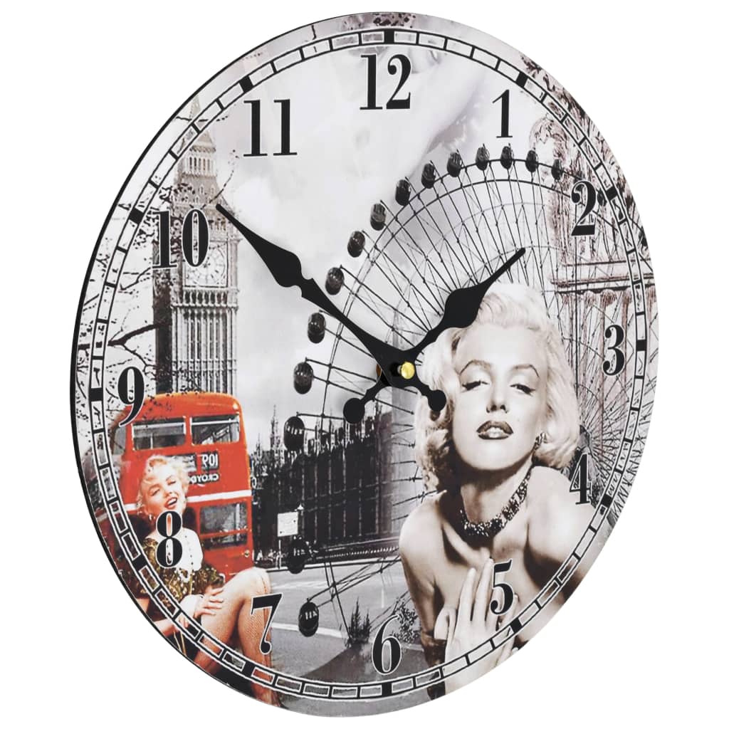 Vidaxl Reloj Vintage Style Marilyn Monroe 30 cm
