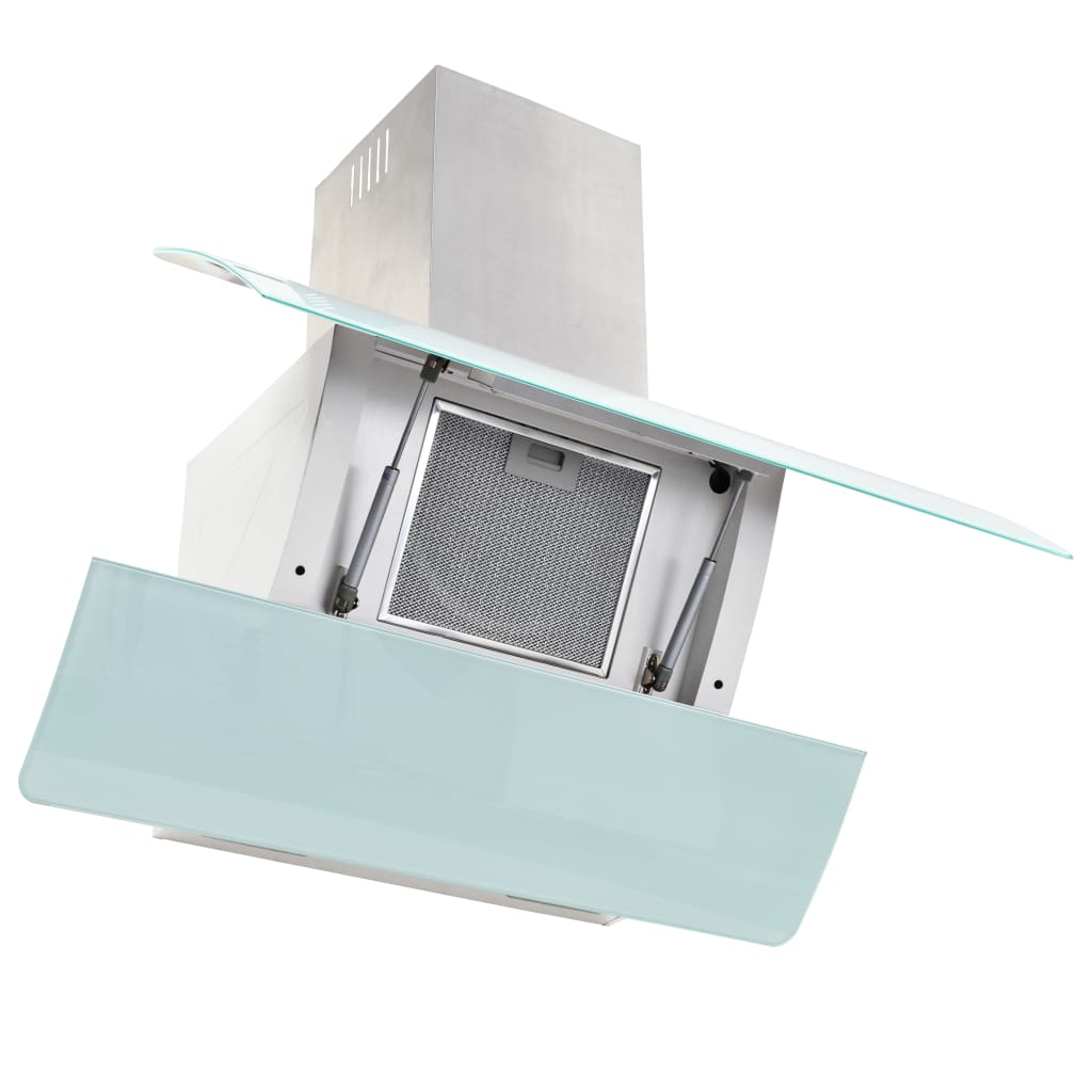 Vidaxl Wall Extractor Hood 756 m³ u 90 cm de acero inoxidable blanco