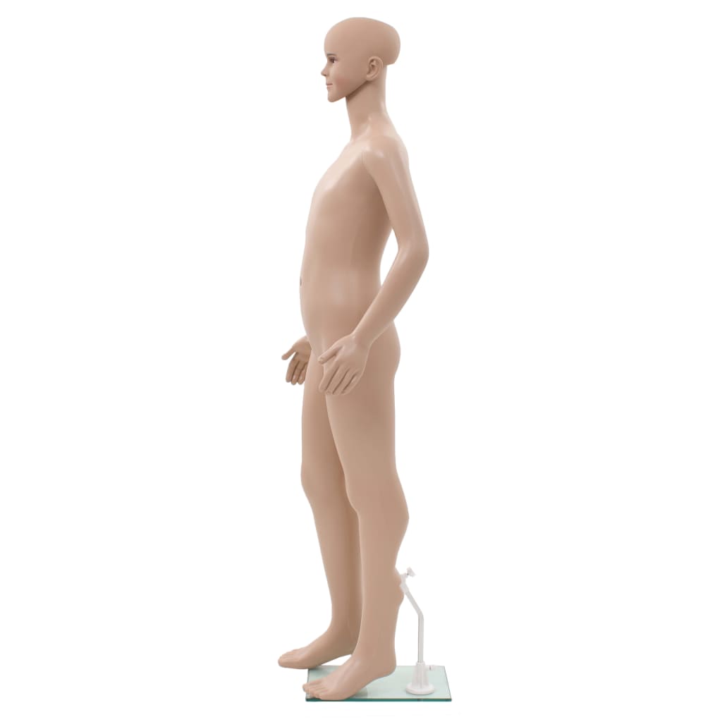 Vidaxl Estalage Doll Child con pie de vidrio 140 cm beige